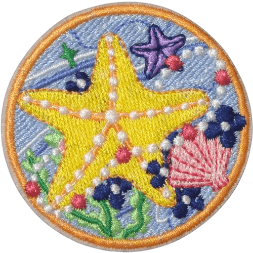 Ocean Theme Embroidered Patches – Sea Life Add-On for Custom Dog Bandanas