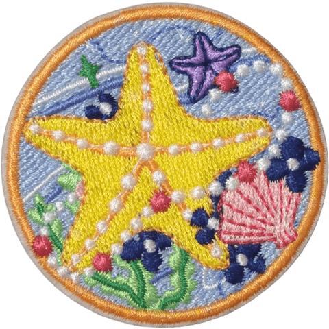 Ocean Theme Embroidered Patches – Sea Life Add-On for Custom Dog Bandanas