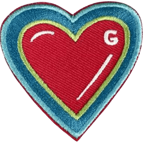 Valentine’s Heart Embroidered Patches – Love & Rainbow Style for Custom Dog Bandanas
