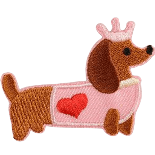 Cartoon Dog Embroidered Patches – Cute Add-On for Custom Dog Bandanas