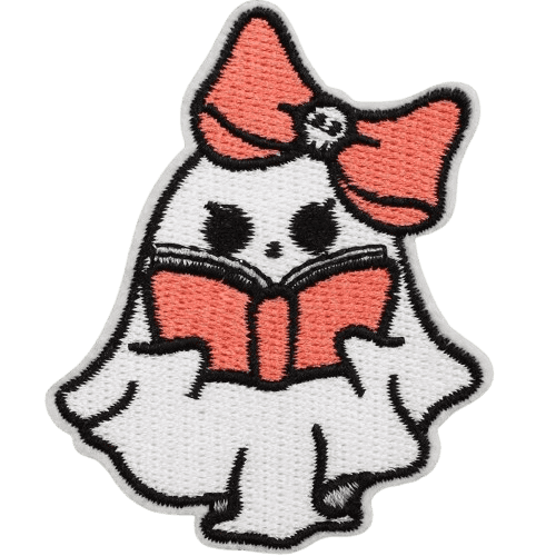 Cute Ghost Embroidered Patches – Halloween Iron-On Appliques for Custom Dog Bandanas & Pet Accessories