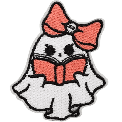 Cute Ghost Embroidered Patches – Halloween Iron-On Appliques for Custom Dog Bandanas & Pet Accessories