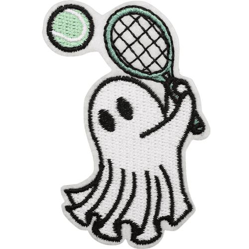 Cute Ghost Embroidered Patches – Halloween Iron-On Appliques for Custom Dog Bandanas & Pet Accessories