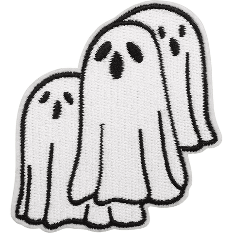 Cute Ghost Embroidered Patches – Halloween Iron-On Appliques for Custom Dog Bandanas & Pet Accessories