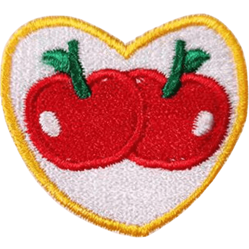 Heart Shape Embroidered Patches – Cute Iron-On Appliques for Custom Dog Bandanas