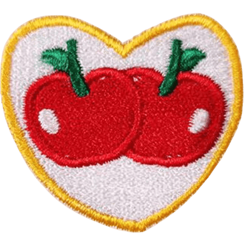 Heart Shape Embroidered Patches – Cute Iron-On Appliques for Custom Dog Bandanas