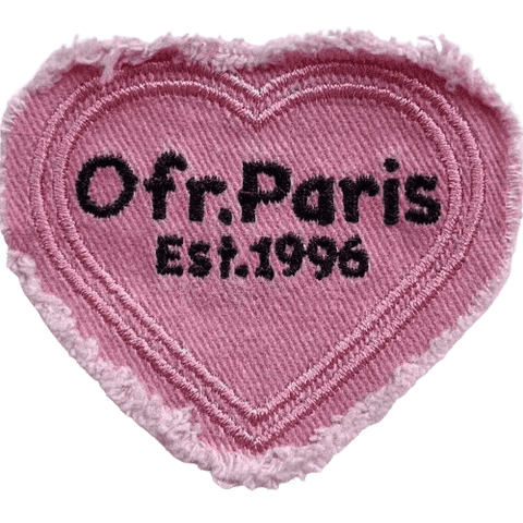 Denim Heart Patch Embroidery | Vintage Paris Style DIY Patch for Custom Dog Bandanas