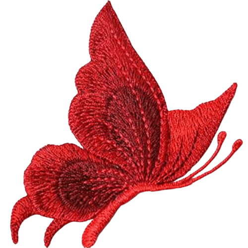 Butterfly Embroidered Patches – Elegant Add-On for Custom Dog Bandanas