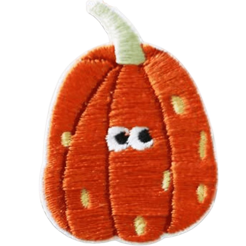 Pumpkin Embroidered Patch – Custom Add-On for Dog Bandanas