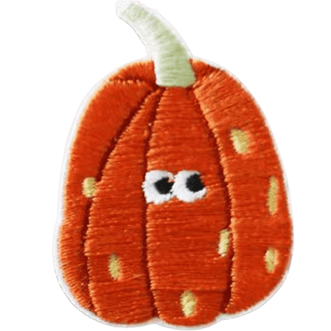 Pumpkin Embroidered Patch – Custom Add-On for Dog Bandanas