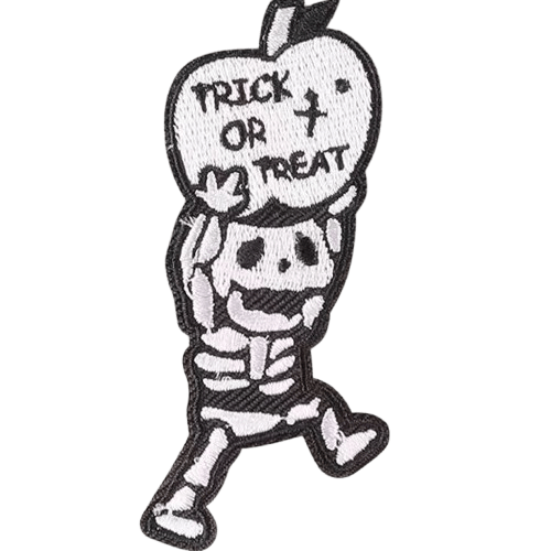 Halloween Skeleton & Ghost Iron-On Patches – Spooky Embroidered Appliques for Jackets, Bags & DIY Crafts