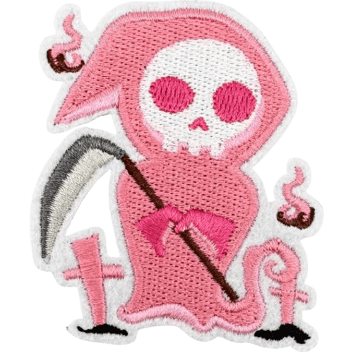 Pink Halloween Embroidered Patches – Cute Iron-On Appliques for Custom Dog Bandanas & Pet Accessories