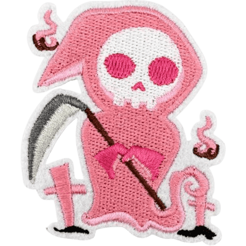 Pink Halloween Embroidered Patches – Cute Iron-On Appliques for Custom Dog Bandanas & Pet Accessories