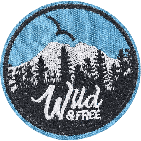 Outdoor Adventure Embroidered Patches – Camping & Hiking Add-On for Custom Dog Bandanas