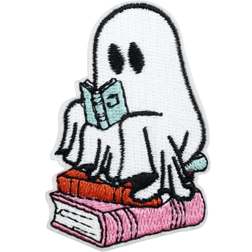 Cute Ghost Embroidered Patches – Halloween Iron-On Appliques for Custom Dog Bandanas & Pet Accessories