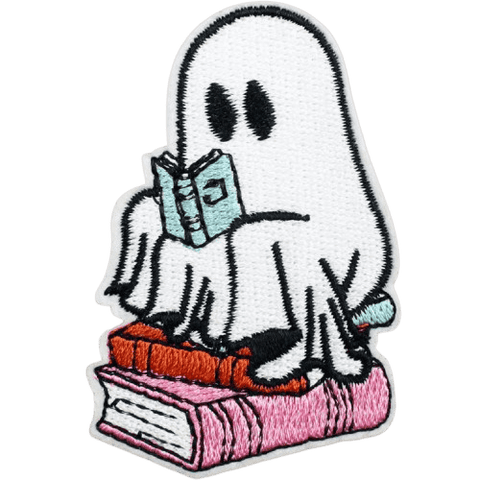 Cute Ghost Embroidered Patches – Halloween Iron-On Appliques for Custom Dog Bandanas & Pet Accessories