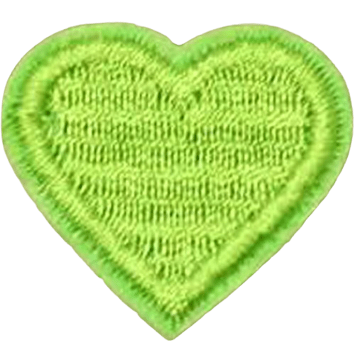 Colorful Heart Embroidered Patch – Custom Dog Bandana Decoration