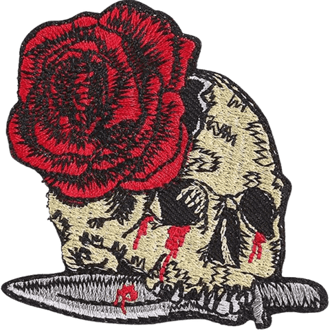 Skull & Gothic Iron-On Patches – Cool Embroidered Appliques for Custom Dog Bandanas & Pet Accessories