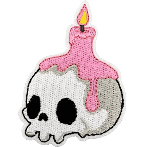 Pink Halloween Embroidered Patches – Cute Iron-On Appliques for Custom Dog Bandanas & Pet Accessories