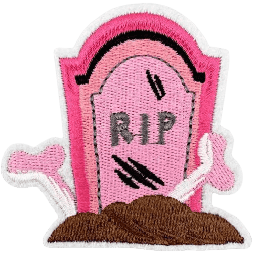 Pink Halloween Embroidered Patches – Cute Iron-On Appliques for Custom Dog Bandanas & Pet Accessories
