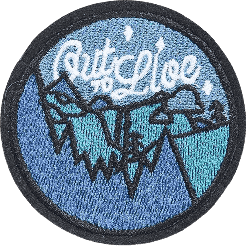 Outdoor Adventure Embroidered Patches – Camping & Hiking Add-On for Custom Dog Bandanas