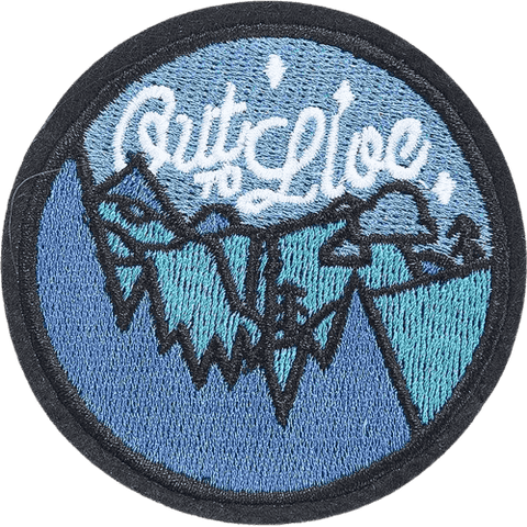 Outdoor Adventure Embroidered Patches – Camping & Hiking Add-On for Custom Dog Bandanas