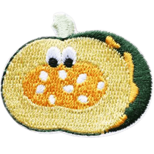 Pumpkin Embroidered Patch – Custom Add-On for Dog Bandanas