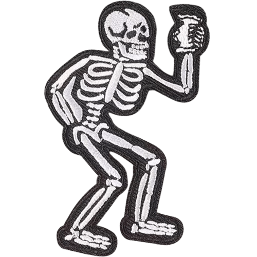 Halloween Skeleton & Ghost Iron-On Patches – Spooky Embroidered Appliques for Jackets, Bags & DIY Crafts