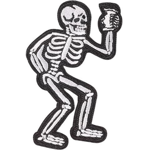 Halloween Skeleton & Ghost Iron-On Patches – Spooky Embroidered Appliques for Jackets, Bags & DIY Crafts