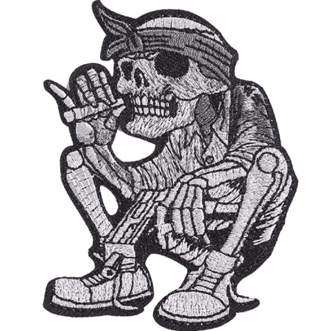 Skull & Gothic Iron-On Patches – Cool Embroidered Appliques for Custom Dog Bandanas & Pet Accessories