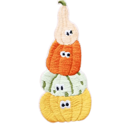 Pumpkin Embroidered Patch – Custom Add-On for Dog Bandanas