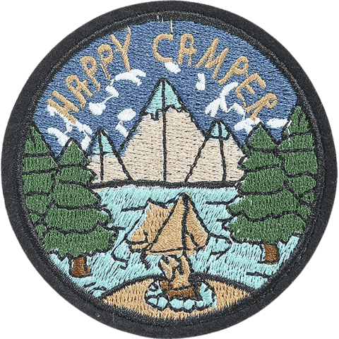 Outdoor Adventure Embroidered Patches – Camping & Hiking Add-On for Custom Dog Bandanas