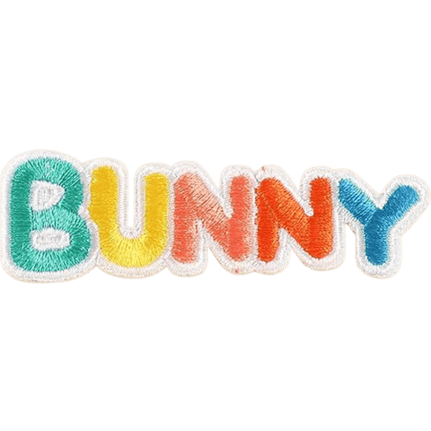Colorful Word Embroidered Patches – Custom Add-On for Dog Bandanas