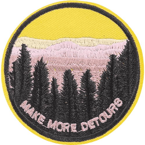 Outdoor Adventure Embroidered Patches – Camping & Hiking Add-On for Custom Dog Bandanas