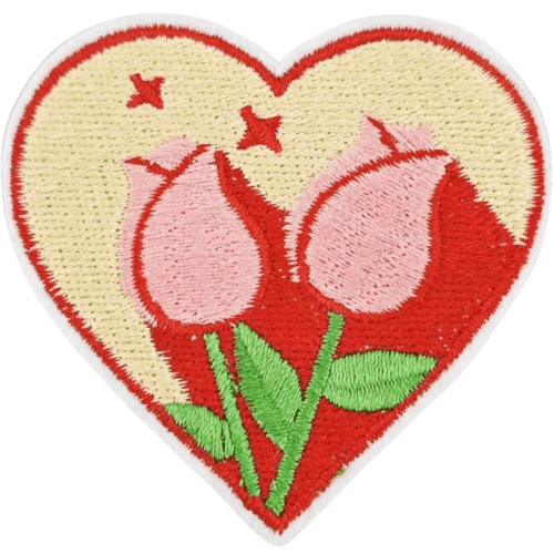 Heart Shape Embroidered Patches – Love & Valentine Style for Custom Dog Bandanas