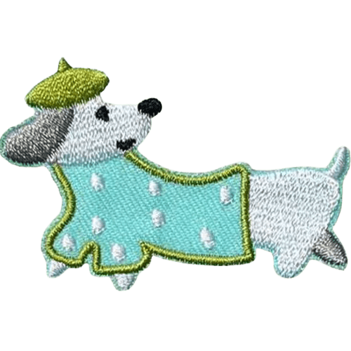 Cartoon Dog Embroidered Patches – Cute Add-On for Custom Dog Bandanas
