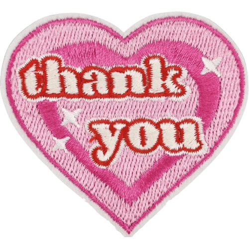 Heart Shape Embroidered Patches – Love & Valentine Style for Custom Dog Bandanas