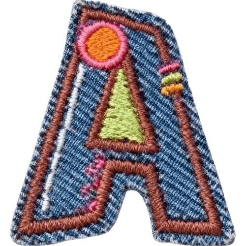 Denim Alphabet Embroidery Patches A–Z – Iron-On Sew-On Letter Appliques for DIY Jackets, Jeans & Bags by Moreloveu