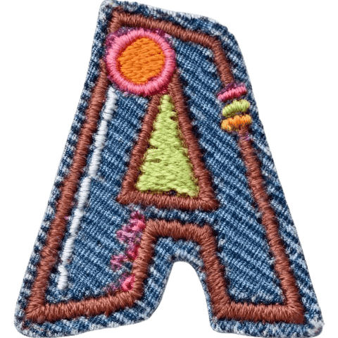 Denim Alphabet Embroidery Patches A–Z – Iron-On Sew-On Letter Appliques for DIY Jackets, Jeans & Bags by Moreloveu
