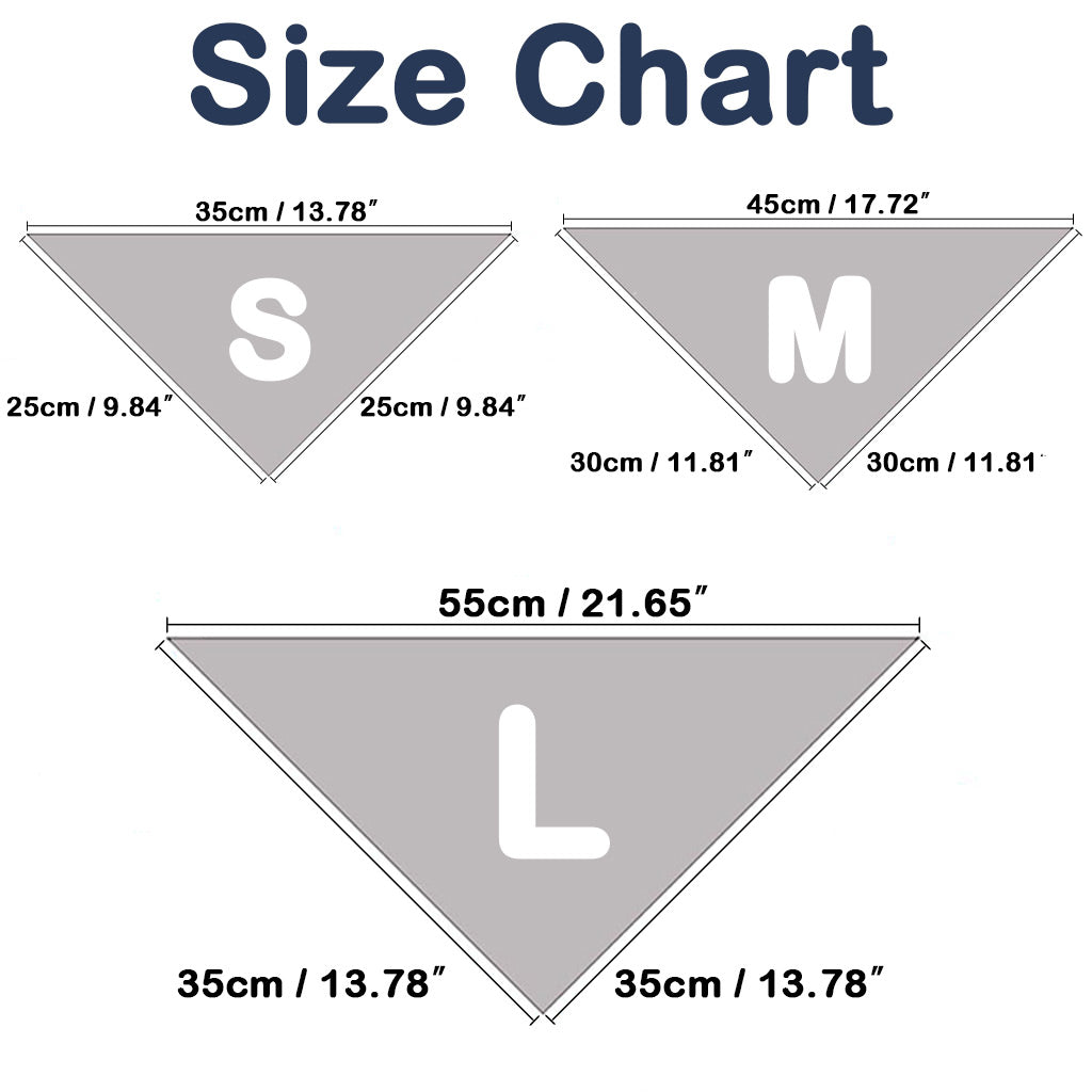 Moreloveu custom dog bandana with snap buttons size chart showing small medium and large measurements