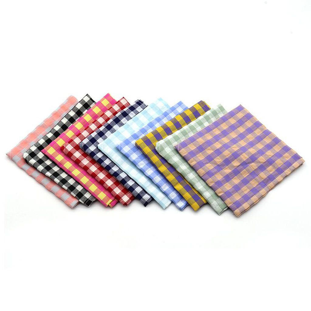 Moreloveu custom gingham plaid dog bandanas personalized checkered pet scarves folded in multiple colors