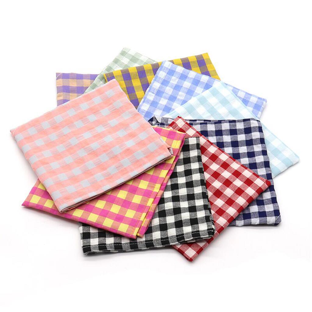 Moreloveu custom gingham plaid dog bandanas stacked in multiple colors personalized checkered pet scarves