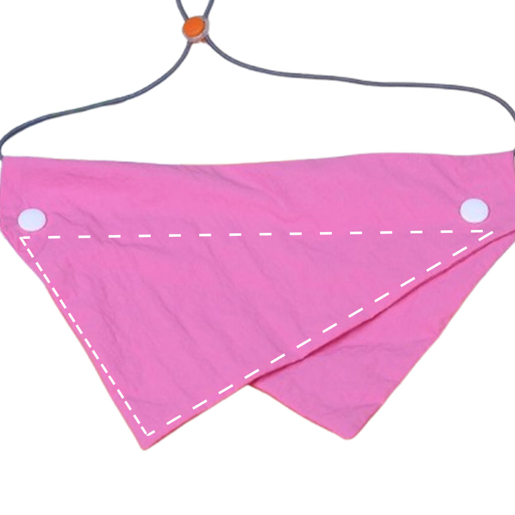 Moreloveu custom reversible dog bandana pink with snap buttons pet scarf