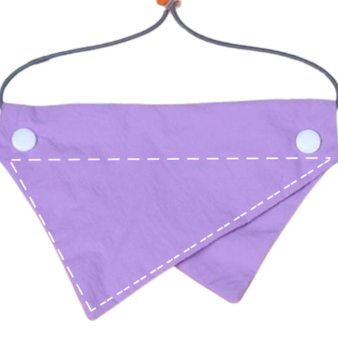 Moreloveu custom reversible dog bandana purple with snap buttons pet scarf