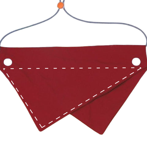 Moreloveu custom reversible dog bandana red with snap buttons pet scarf
