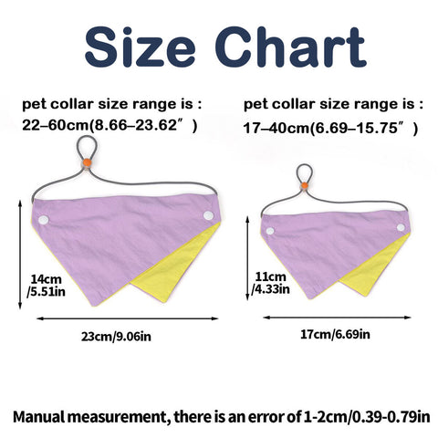 Moreloveu custom reversible dog bandana size chart s m with snap buttons pet scarf