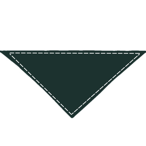 Moreloveu custom solid color black dog bandana with marked customizable print area on white background
