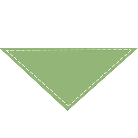 Moreloveu custom solid color cyan dog bandana with marked customizable print area on white background