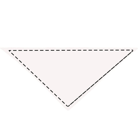 Moreloveu custom solid color white dog bandana with marked customizable print area on white background