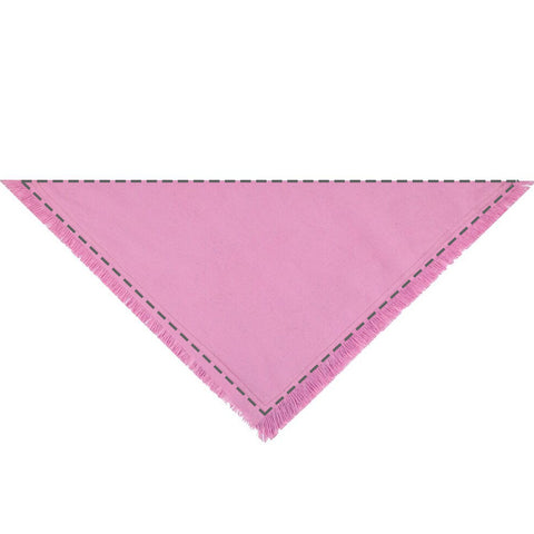 Moreloveu solid color dog bandana in pink, flat display with customizable area for personalization